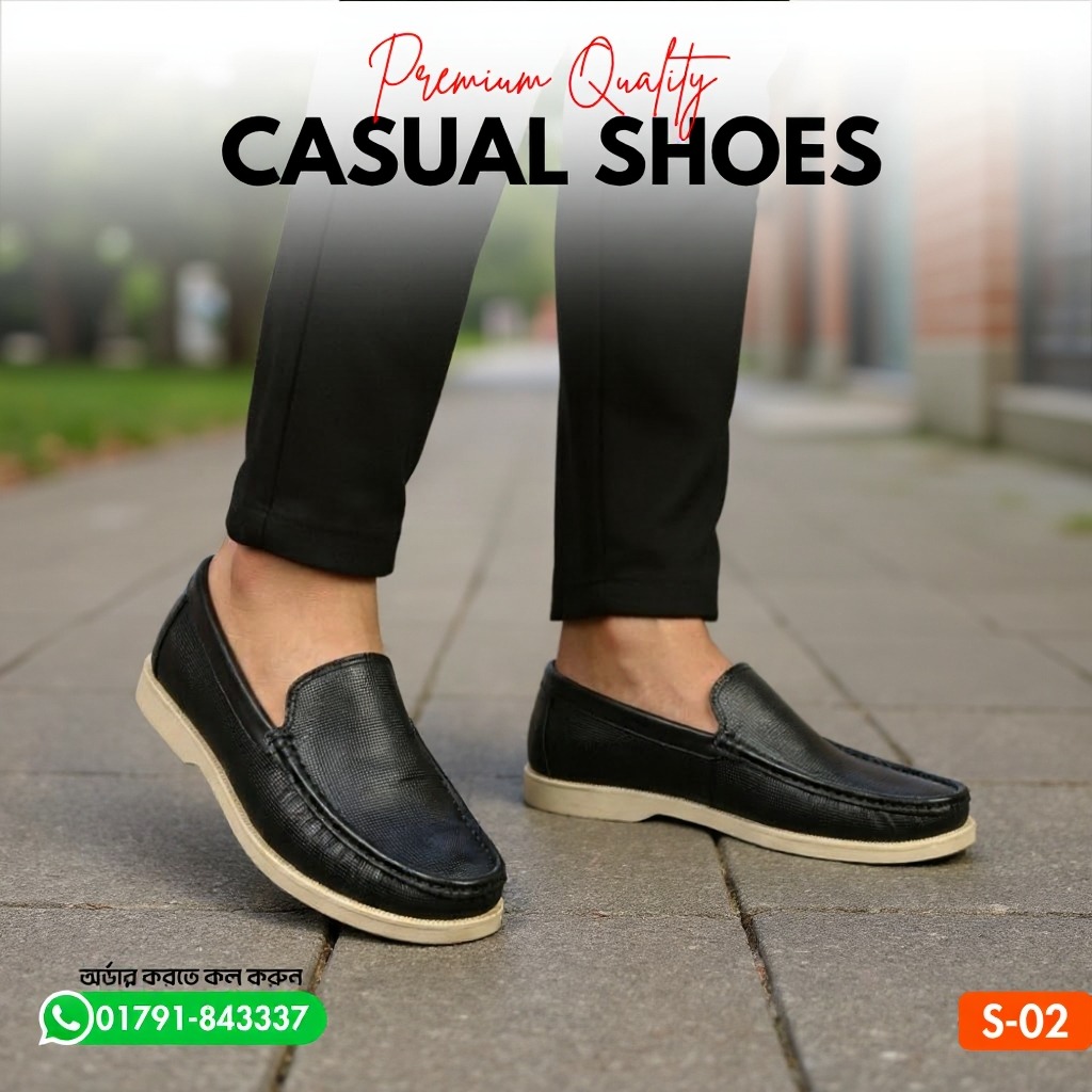 100% Original Leather Premium Quality Casul Shoe (S-01)