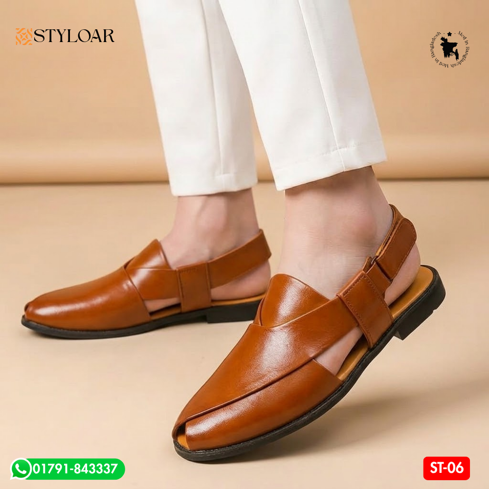 100% Original Leather Premium Quality Men’s Kabli Shoe ST-06